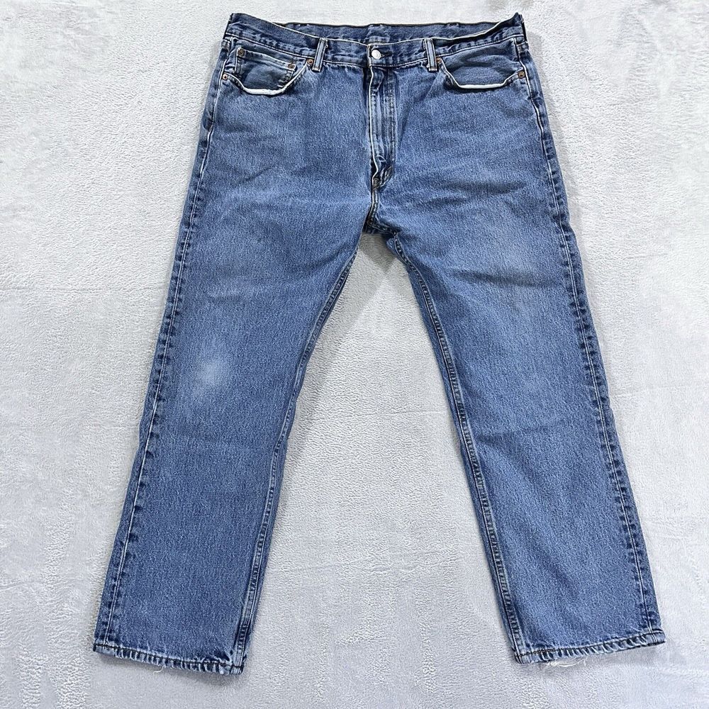 Levis 505 Jeans 40x30 Blue Denim Straight Leg Regular Retro Medium Wash‎